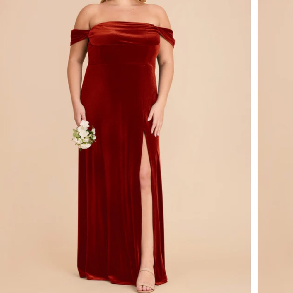 BRAND NEW MIA CONVERTIBLE DRESS IN VELVET BURNT ORANGE BRIDESMAID DRESS